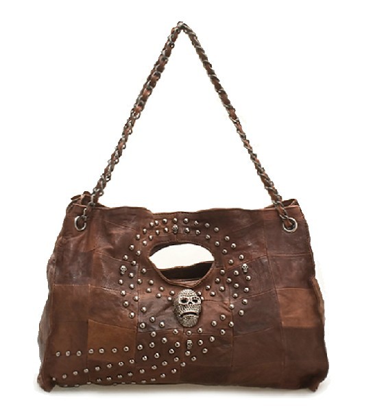 Brown leather satchel handbag, cheap leather handbag ...