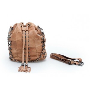 Messenger bag for woman, brown leather handbag
