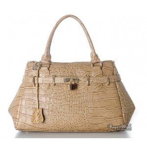 Crocodile leather handbag, luxury handbag