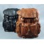 vintage leather travel backpack