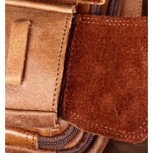 brown leather small bag mens