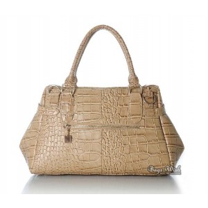 apricot Crocodile leather handbag