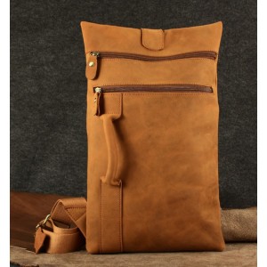 khaki leather strap bag