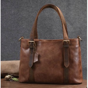 Leather shoulder bag for women, leather tote bag