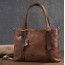 Leather shoulder bag for women