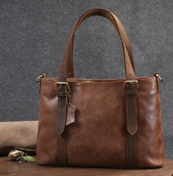 Leather shoulder bag for women, leather tote bag - BagsWish