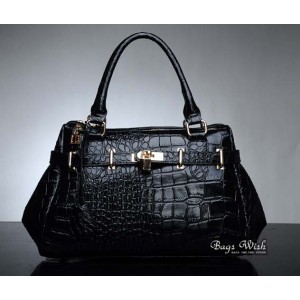 black Crocodile leather handbag
