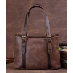 vintage Leather shoulder bag for women