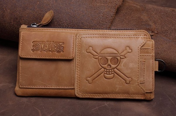 Leather zipper wallet, long leather wallet for men - BagsWish