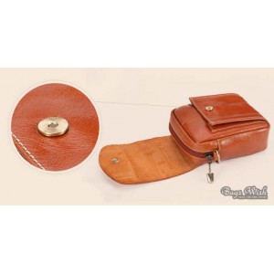 orange Cowhide mini messenger bag