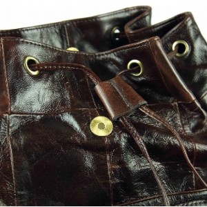 coffee leather backpack purse for women