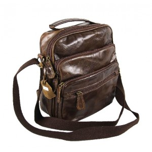 Mens distressed leather messenger bag, mens leather bag