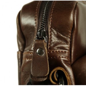 vintage Mens distressed leather messenger bag