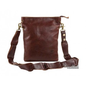 Brown leather messenger bag, cool mens messenger bag
