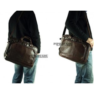 Leather briefcase bag