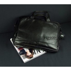 black leather briefcase for 14" laptop