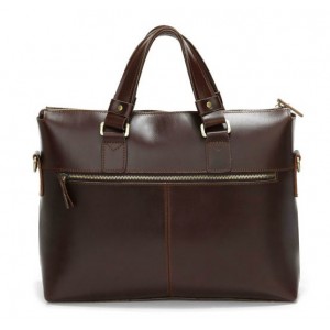 coffee Leather lawyers briefcase