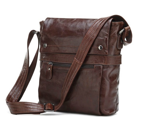 Leather messenger bag for men, messenger bag travel - BagsWish