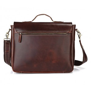 coffee Leather laptop bag for men