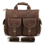 Leather computer briefcase, mens leather briefcase