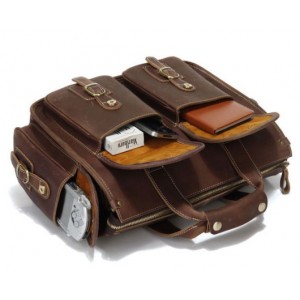 retro mens leather briefcase