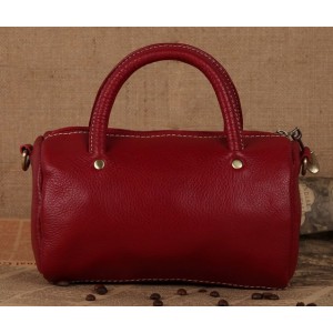 leather messenger bag red