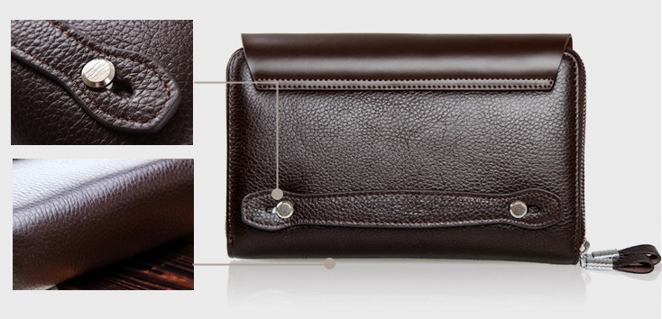 Large clutch bag, large leather clutch - BagsWish