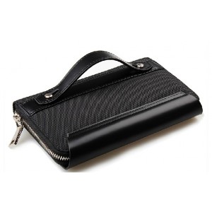 leather clutch bag