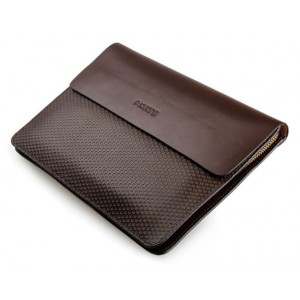 Leather envelope clutch, leather paper bag clutch