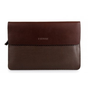 leather paper bag clutch