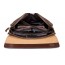 coffee leather paper bag clutch