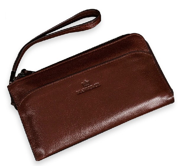 Leather purse, leather wristlet - BagsWish