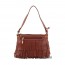 brown leather side bag