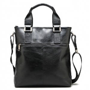 black  vintage leather shoulder bag