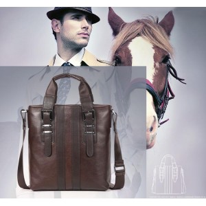 coffee vintage leather shoulder bag