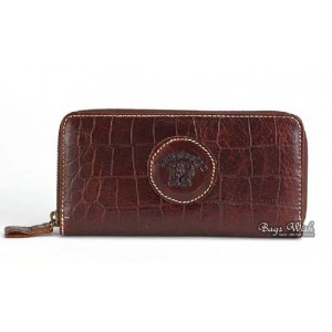 Brown leather wallet, clutch wallet