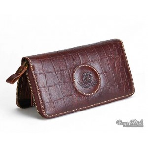 brown clutch wallet