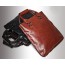 brown distressed leather messenger bag
