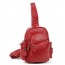 red backpack one strap