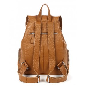 apricot Backpack purse leather