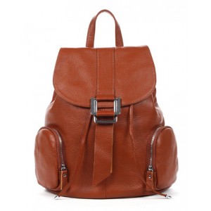 brown Backpack purse leather
