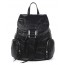 black Backpack purse leather