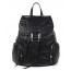 black Backpack purse leather