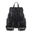 black backpack shoulder