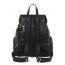 black backpack shoulder