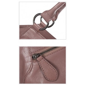 cowhide leather satchel handbag