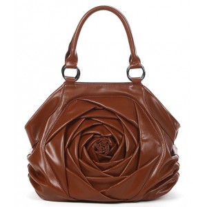 brown Leather handbags purse