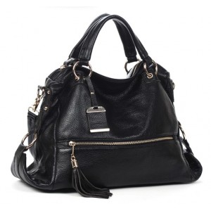 black Leather handbag strap