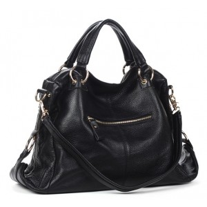 black leather handbag women