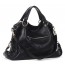 black leather handbag women